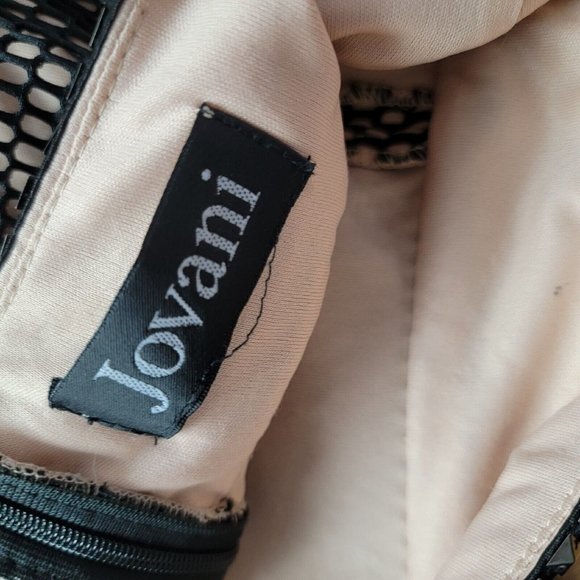 Jovani Black Two Piece Studded Mermaid Fit and Flare Prom Formal Dress Size XS - Picture 7 of 12